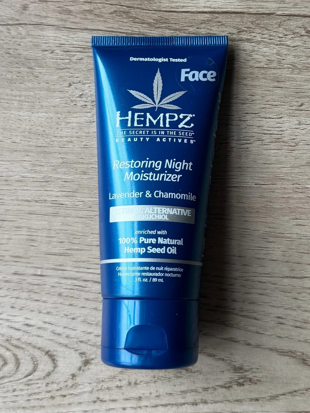 HEMPZ Restoring Night Face Moisturizer Bakuchiol Lavender Chamomile 3 oz Sealed